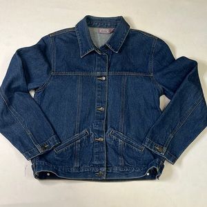 Premier International Jean Jacket Women's Size M Blue Denim Trucker Jacket